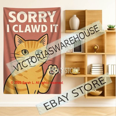 Funny Cat Tapestry Pet Lover Home Decoration Photography backdrops 39X59 in