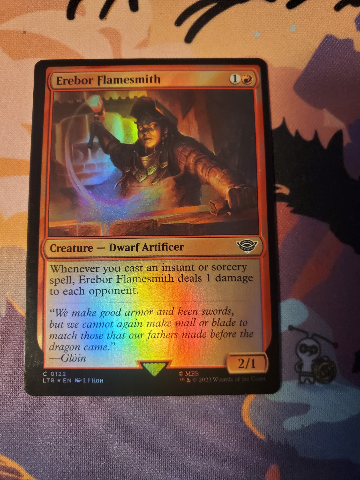 Erebor Flamesmith Lord of the Rings 122 NM Foil MTG