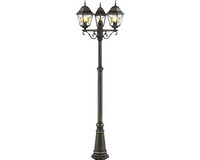 Kandelaber IP44 3-Flammig HxØ 2200X600 Mm Janel Schwarz Gold Kandelaber