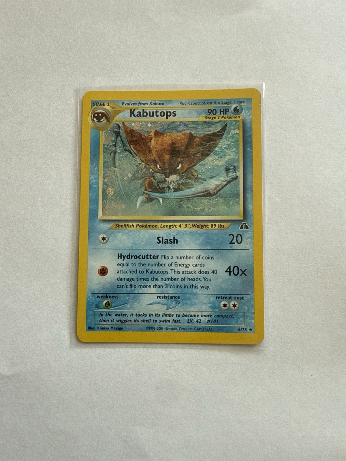 Pokémon TCG Kabutops Neo Discovery 6 Holo Unlimited Holo Rare NP NM