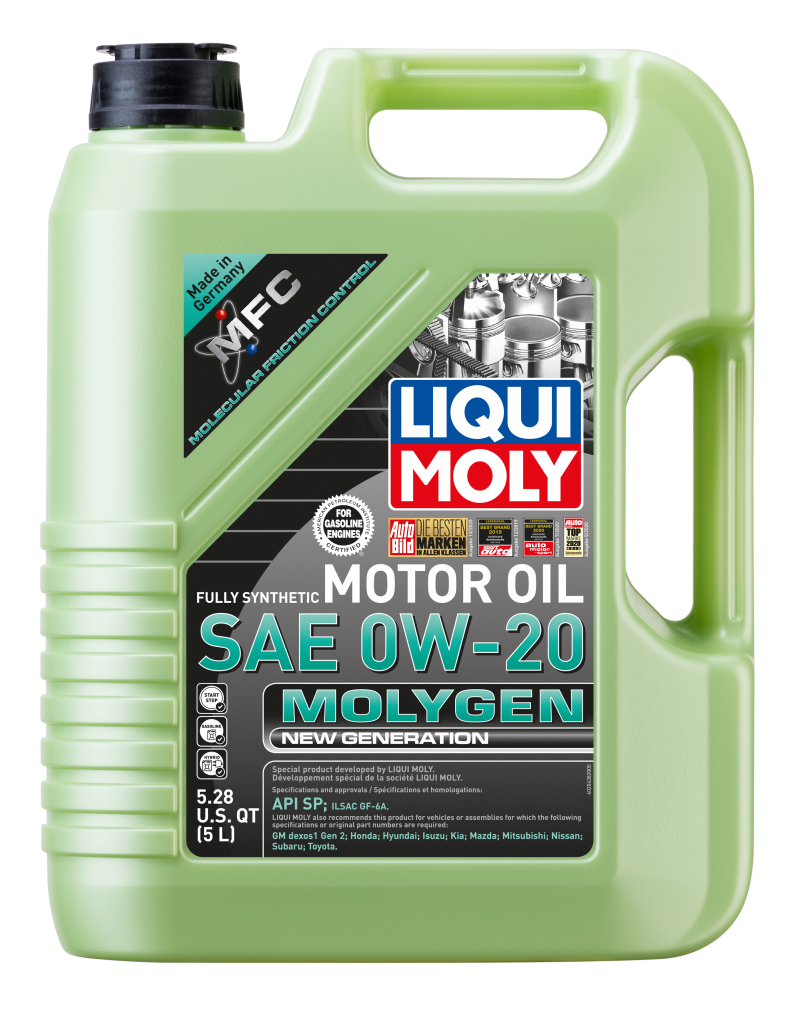LIQUI MOLY 5L Molygen Motor Oil SAE 0W20 - Part No. 20438