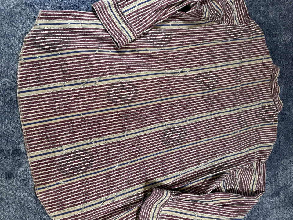 WRANGLER Shirt Men's Large Aztec Western VTG Rodeo Cowboy Work Outdoor - Image 4 of 4