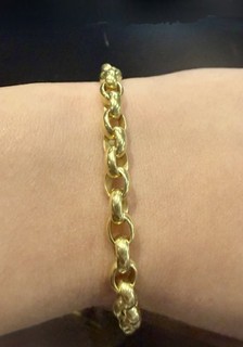 Vintage 18ct Gold Oval Rolo / Belcher Bracelet 22.26g