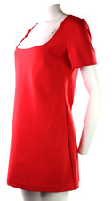 REFORMATION Women’s M Red Carol Ponte Knit Mini Dress Scoop Neck $128