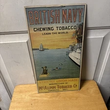 Rare Vtg Chewing Tobacco Cardboard General Store Sign