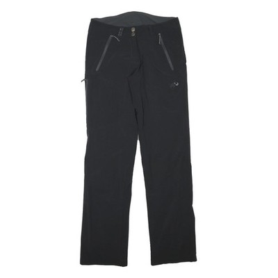 MAMMUT Damen Schwarz Polyesterblend Regular Gerade Hose W28 L31 Reißv.-Tasche
