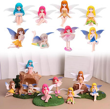 Elfen Figuren Garten Deko 8 St&uuml;ck - Kleine Feen Figuren & Feengarten Miniatur Se