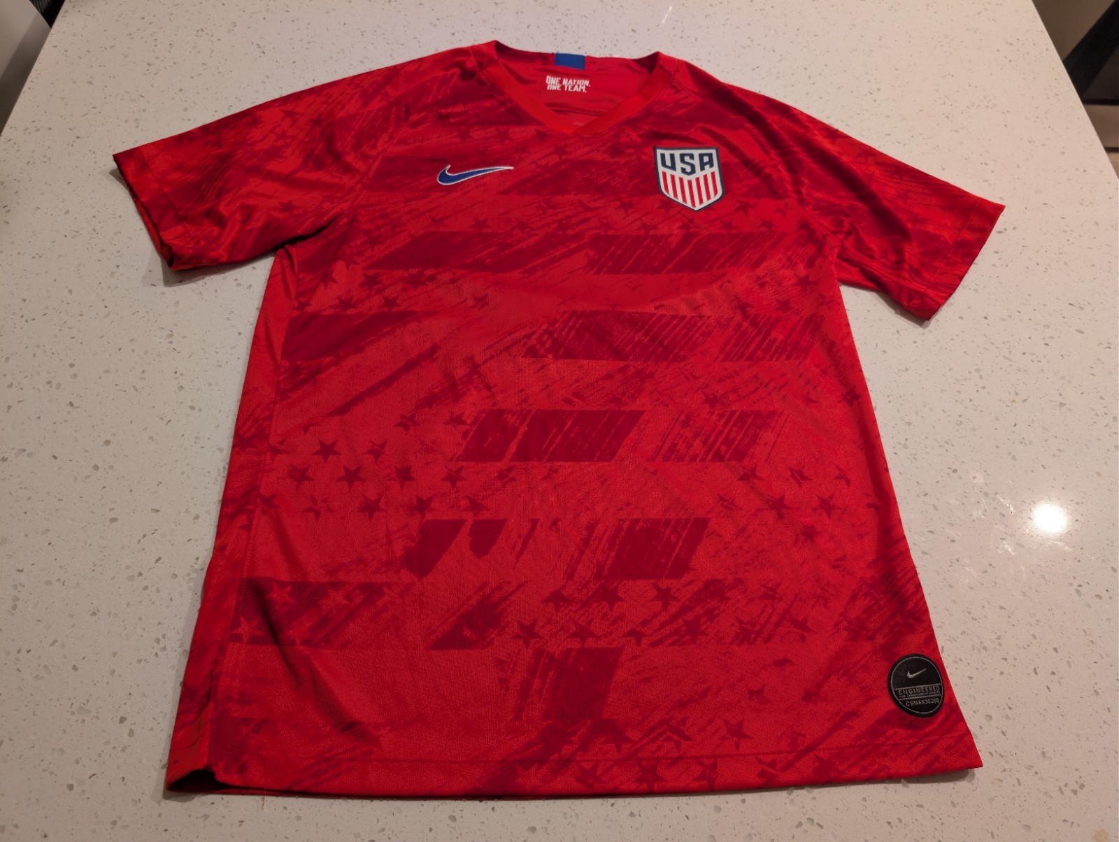 Nike Men's USMNT Away Soccer Jersey 2019 Red SZ M