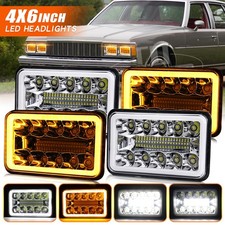 4pcs 4x6 Led Headlights Hilo Sealed Beam Drl For 1977-1986 Chevrolet Caprice 4pcs 4x6 Led Headlights Hilo Sealed Beam Drl For 1977-1986 Chevrolet Caprice