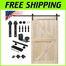 Knotty Barn Door Kit + Sliding Hardware - 48x84in