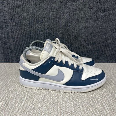Nike Dunk Low Sail Navy Blue White Wolf Grey Shoes Women s 8.5 US HV2390-100