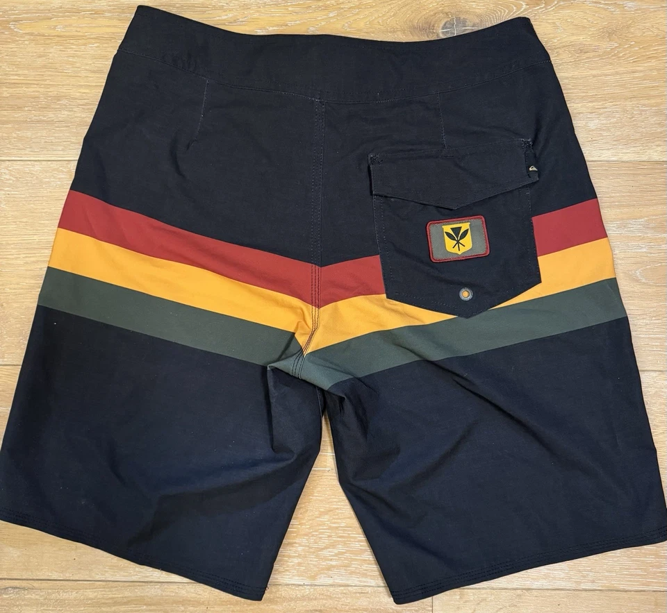 Quiksilver Highline Hawaii Boardshorts 28 Surf Swim Trunks Vintage Style - Изображение 2 из 4
