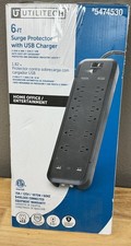 Utilitech 12-Outlet Surge Protector 4000 Joules USB 6ft Power Strip