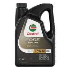 Castrol EDGE Euro 5W-40 A3/B4 Full Synthetic Motor Oil 5 Qt 35.99 per gallon