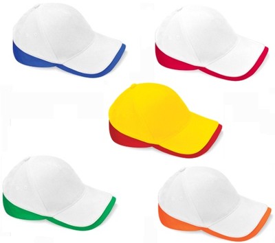 Beechfield B171 Contrast Brushed Cotton Twill Teamwear Baseball Cap Hat