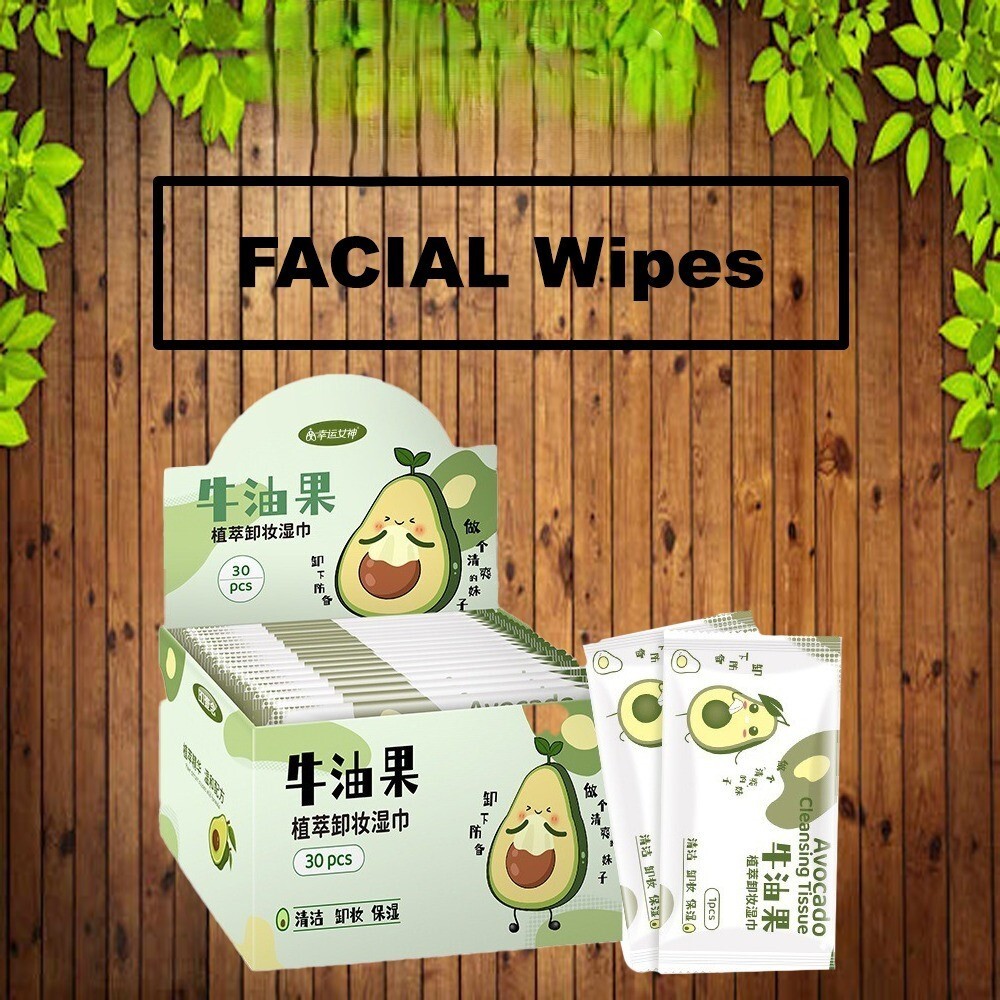 Avocado Oil Infused Makeup Remover Wipes Single Use Facial Cleansing Towels  -image