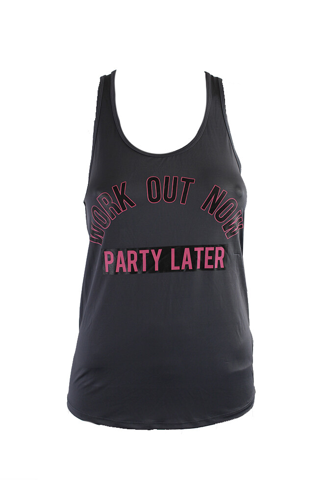 Material Girl Juniors Темно-серая майка и повязка на голову с графическим принтом XS 2090₽