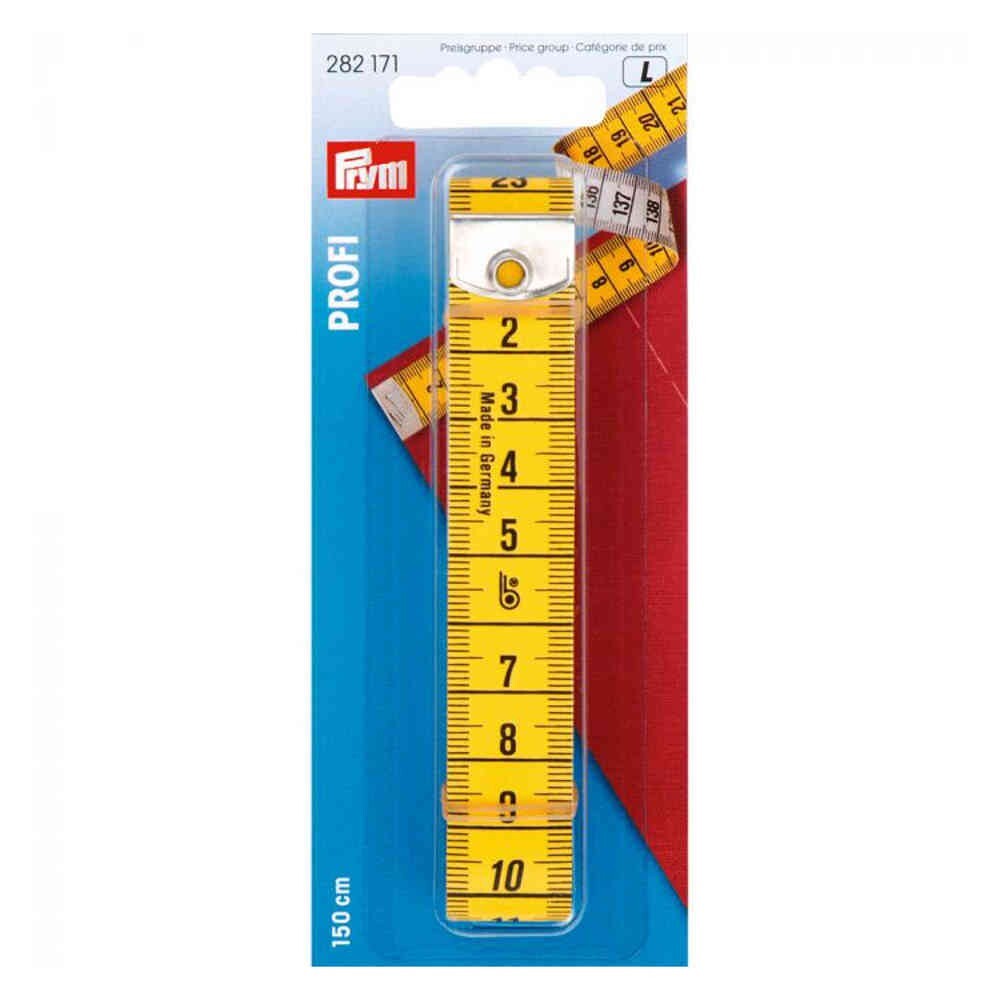 PRYM PROFI TAPE MEASURE 150cm YELLOW 282171