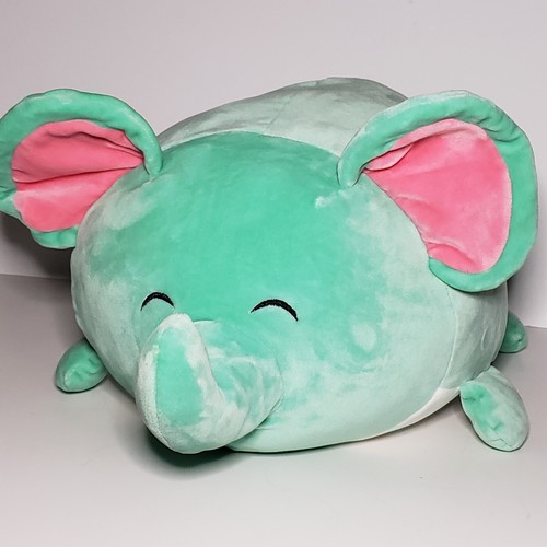 Linzy Toy Elephant Plush Stuffed Animal Turquoise Green 15” Smoochy