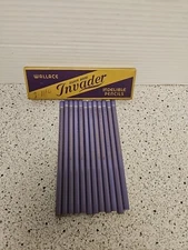 Vtg Wallace Silver Band Invader Indelible Pencils 516 Extra Hard Complete Box 