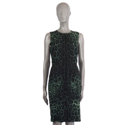 dolce gabbana green leopard dress Dolce & Gabbana Leopard Print Dress