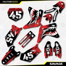 Red Savage Camo Graphics Kit fits 2007 Suzuki RMZ450 RMZ 450 Plate decals