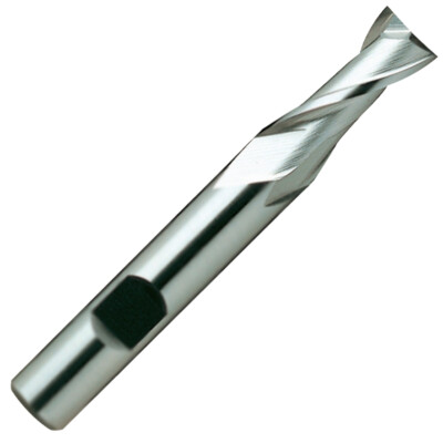 1'' 2FL Regular Length High Speed Steel End Mill 3/4''Shank w/Flat