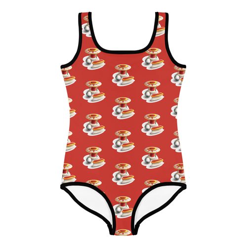 Kids Pinball Wizard Swimsuit #1 - Baby Girl Teens Bathing Retro Arcade Games Fun - Picture 18 of 18