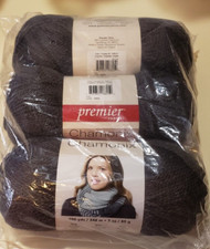 Premier Chamonix Yarn GRAPHITE 3 Skeins 3 oz ea Mohair Blend Made in Turkey