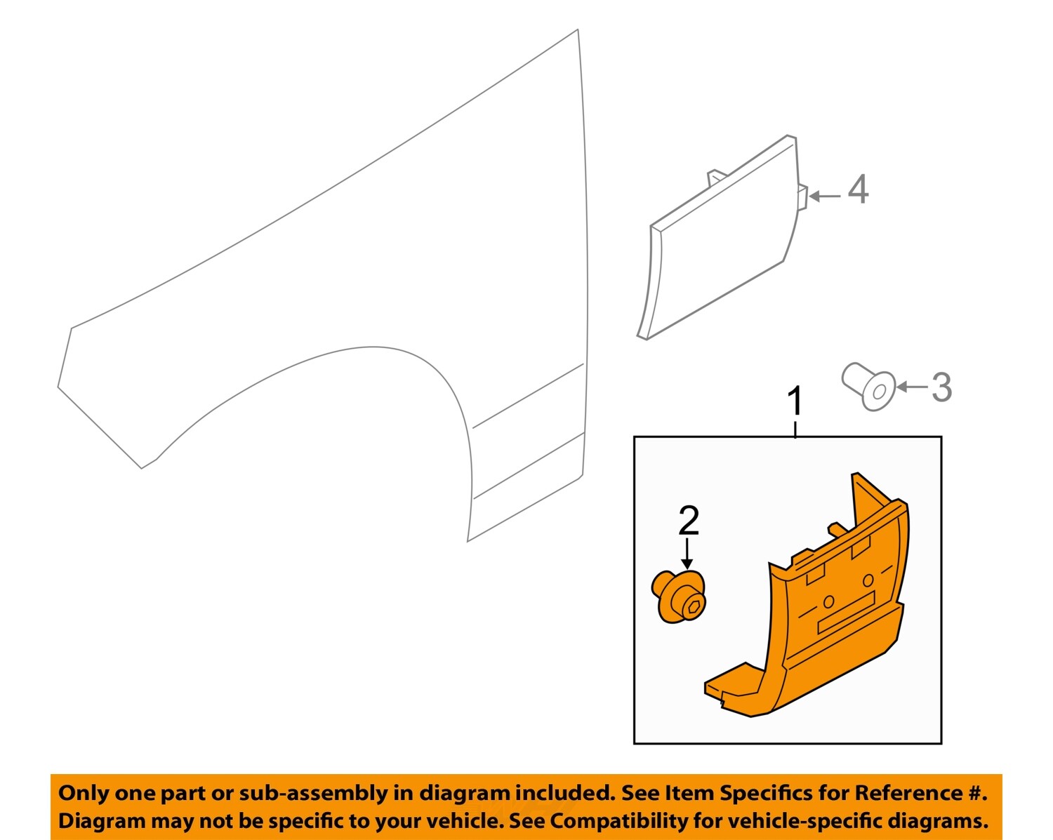 LAND ROVER OEM Range Rover Front Fender-Lower Molding Trim Panel Right LR048271