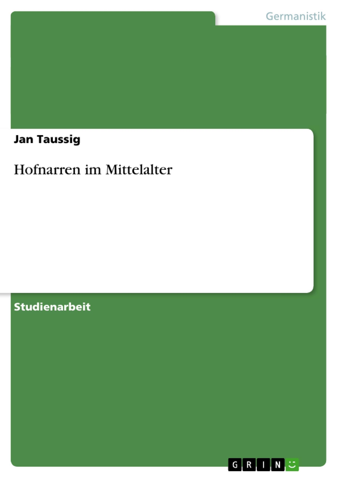 Thumbnail - Jan Taussig | Hofnarren Mittelalter | Taschenbuch | Deutsch (2009) |
