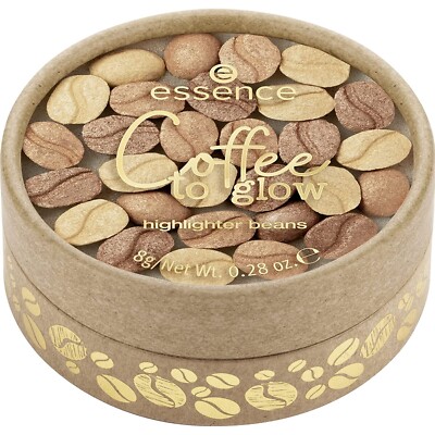 essence | Coffee to Glow Highlighter Beans | Unique Coffee Bean Shape & Warm Gol