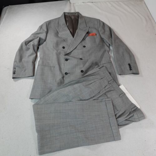 Alexandre London Suit Mens 44 Gray Blazer Pants Wool 2 Piece Set Pant 39x31