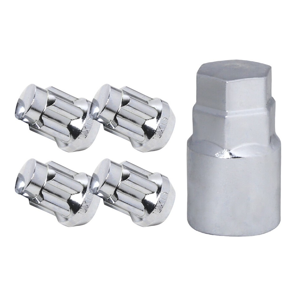 12mm X 1.25 Lug Nuts 4-Pack Chrome Wheel Lock Nuts – 12x1.25 Thread, Bulge Acorn Style, Fits Nissan Vehicles Honda Civic Lug Nuts - Foto 11