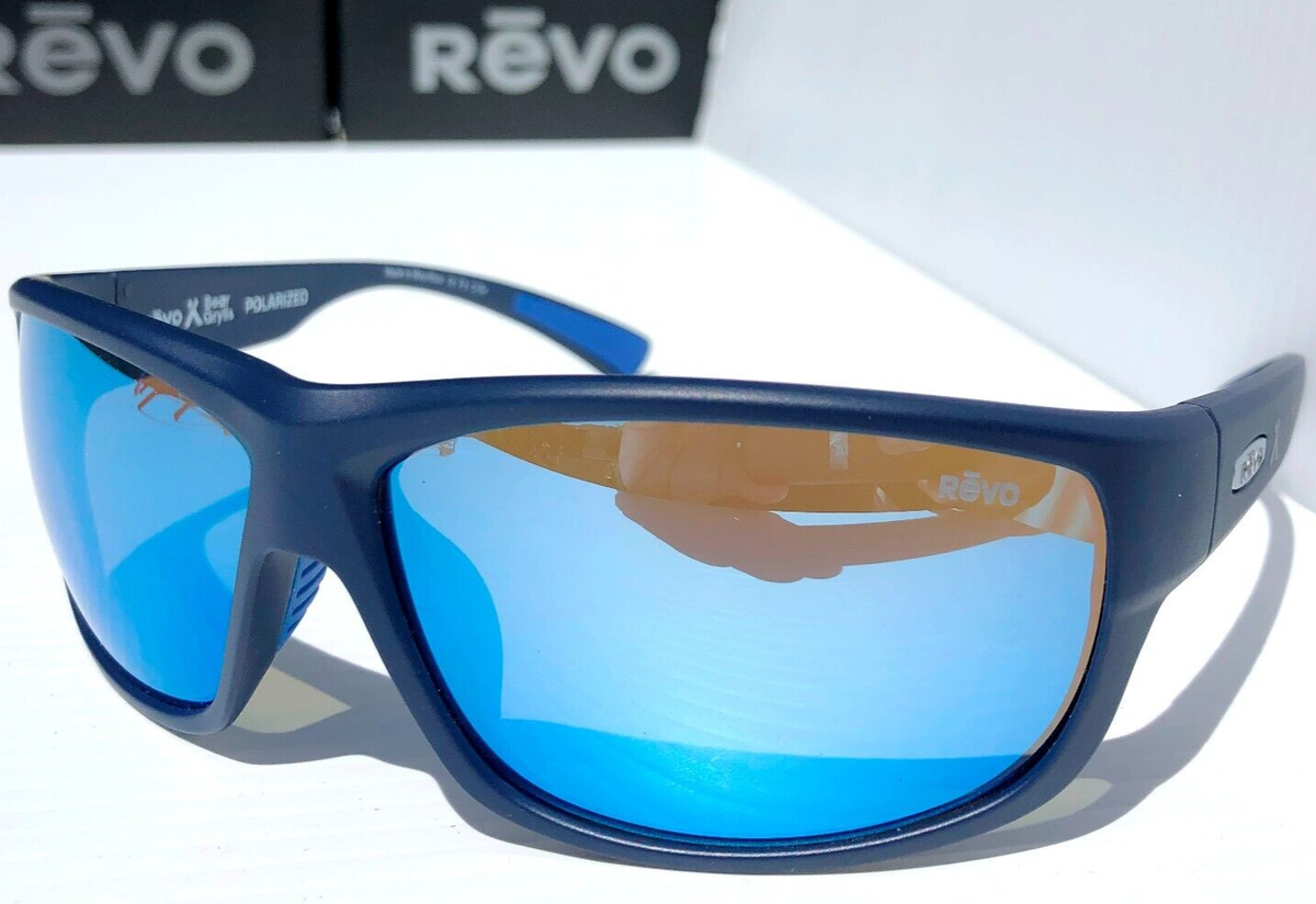 Revo CAPER Bear Grylls Navy Matte POLARIZED Blue Water Lens