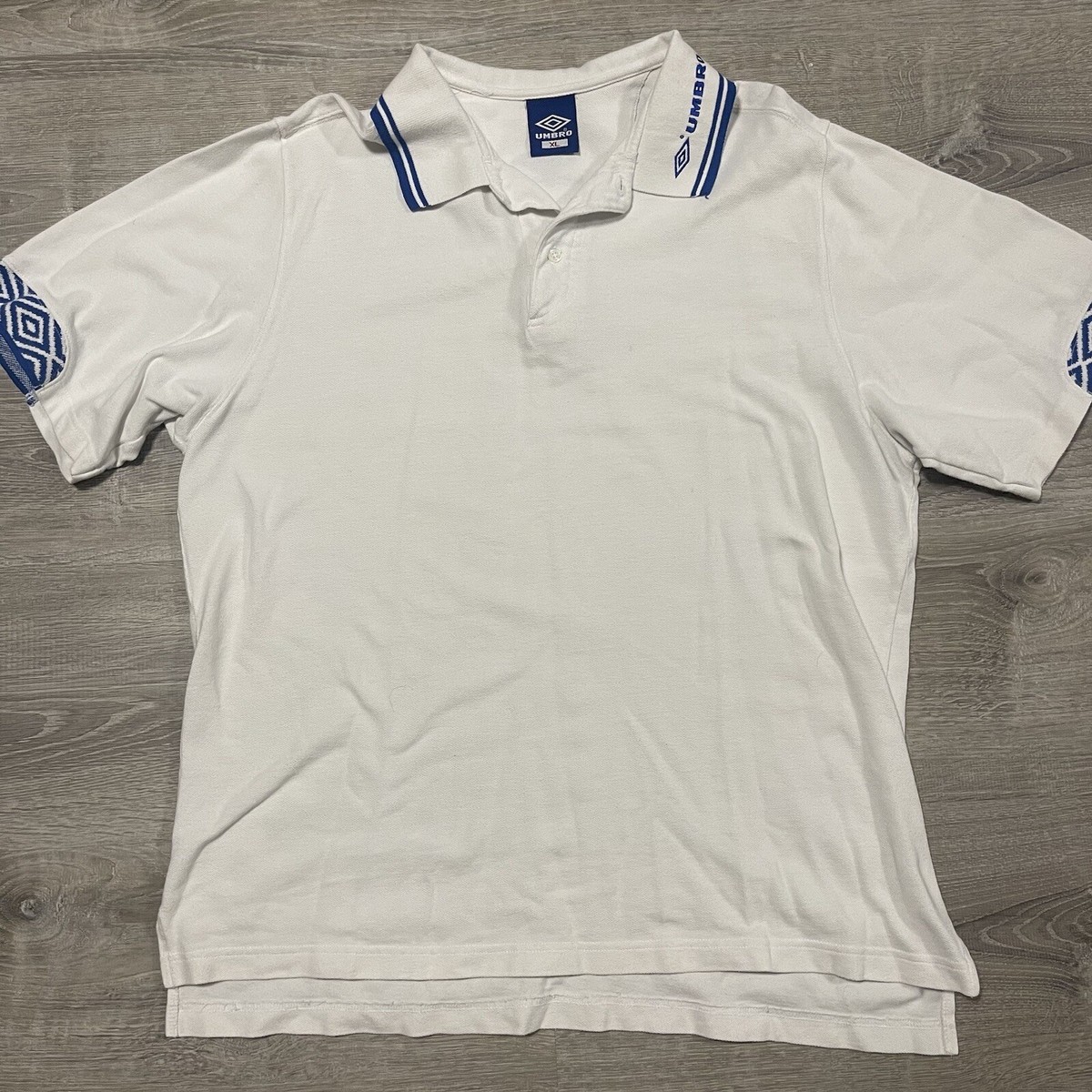 Vintage Umbro Soccer Jersey Polo White Mens XL World Cup Style | eBay