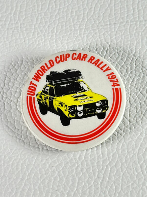 Button UDT World Cup Car Rallye 1974 Ford Escort RS 1600 London Sahara München