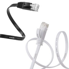 CAT 6 Patchkabel Flach Kabel LAN Netzwerkkabel Ethernet RJ45 Flachkabel 0,25-50m