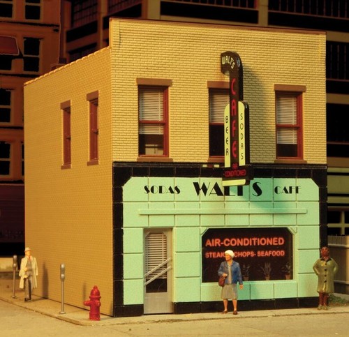 City Classics 1/87 HO Scale 1930s MAIN STREET CAFE w/Store Window Signs & Decals - Picture 2 of 3