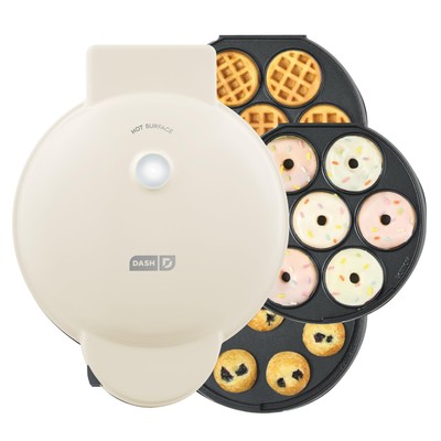 MultiMaker Treat Maker System, Mini Donuts, Waffle Bites, Mini Cupcakes - Cream