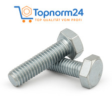 Sechskantschrauben DIN 933 verzinkt 8.8 M3 M4 M5 M6 Maschinen Schraube ISO 4017