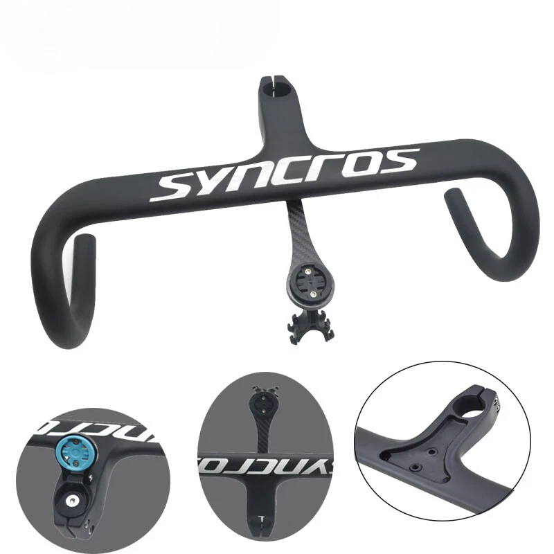 Road Bike Carbon Fiber Handlebar 380/400/420/440mm 28.6mm Handle Bar with Stem - Image 2 of 4