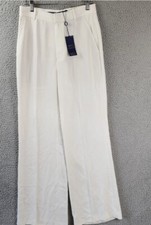 Lauren Ralph Lauren Wide Leg Business Career Dress Pants Women's 6 Cream Solid
