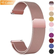 Stainless Steel Milanese Mesh Watch Strap Magnetic Snap Wristband Unisex 20/22mm