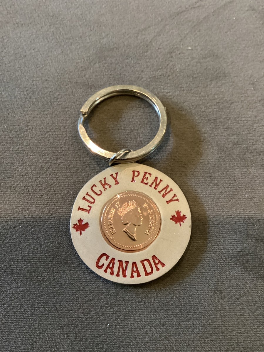 Lucky Penny 1999年製セット限定 Keychain - Canada Lucky Penny 1999 - 1 Cent - Key Fob Ring - Nice