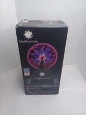 Smithsonian Plasma Ball Light ON or Respond To Sound Open Box 6AA Batteries req.