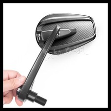 Specchietti retrovisori terminali barra Mamba nero opaco fibra di carbonio per Yamaha M16 barre filettate