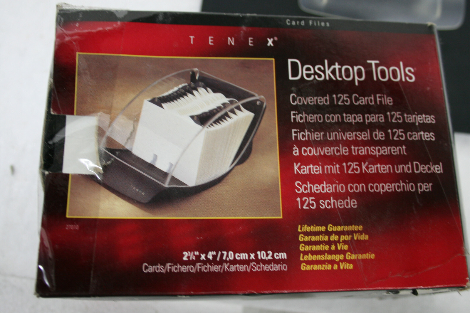 TENEX DESKTOP TOOLS COVERED 125 CARD FILE 23/4" X 4" FROST CLEAR eBay