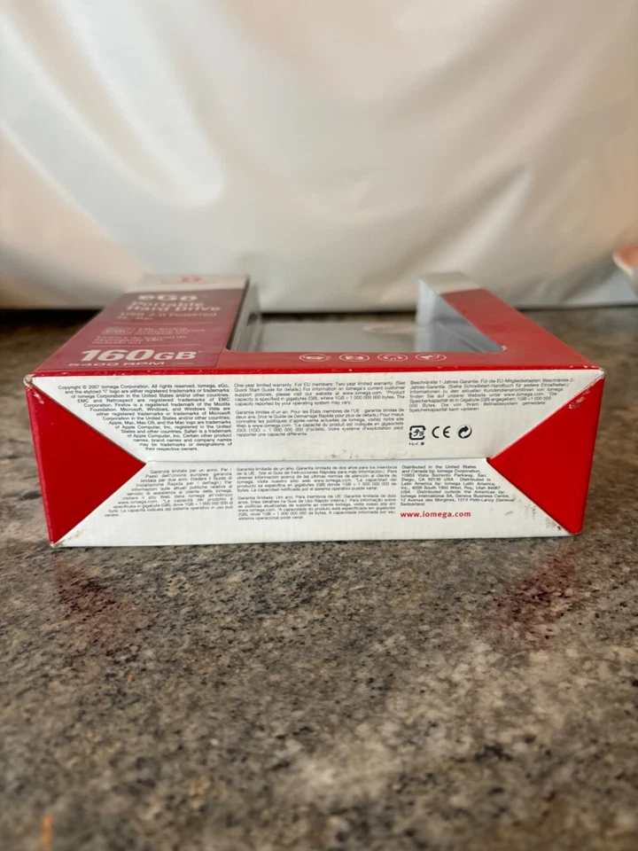 NEW Iomega 33984 USB 2.0 160GB eGo Rugged Portable Hard Drive Gray - Image 4 of 4