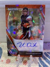 2021 Panini Prizm Draft Picks Red Ice Zach Davidson #DPA-ZAD Auto